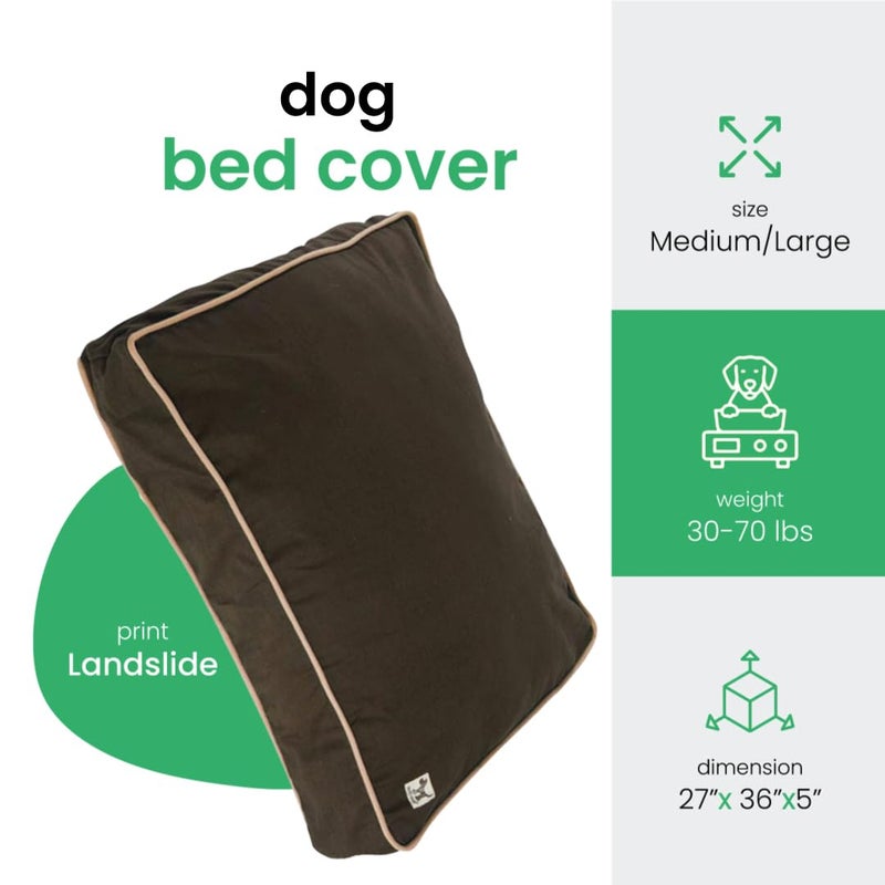 Molly Mutt Medium to Large Dog Bed Cover - Landslide Print - Measures 27â€x36â€x5â€™â€™ - 100% Cotton - Durable - Breathable - Sustainable - Machine Washable Dog Bed Cover - Image 2